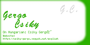 gergo csiky business card